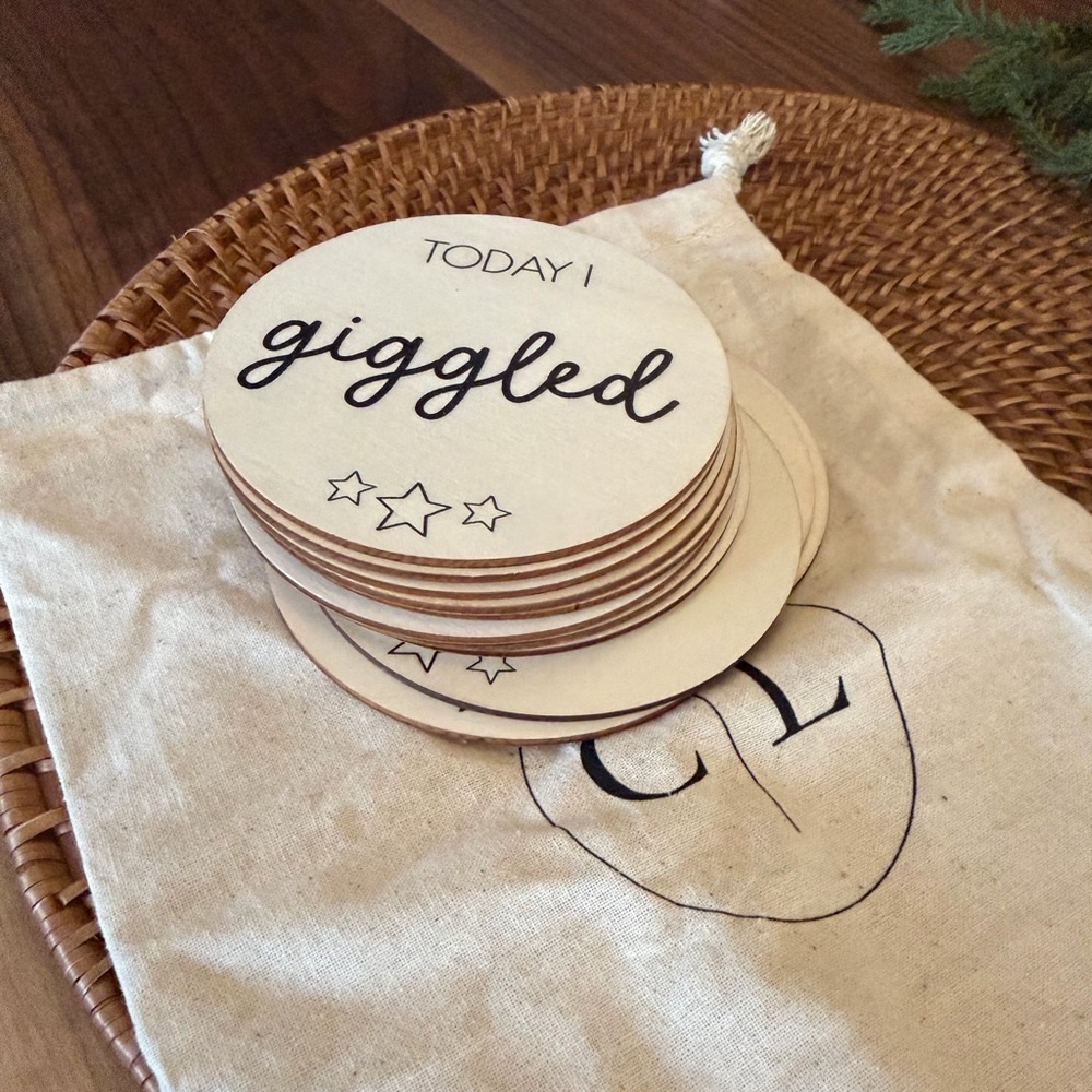 Baby Wooden Milestone Discs